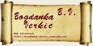 Bogdanka Verkić vizit kartica